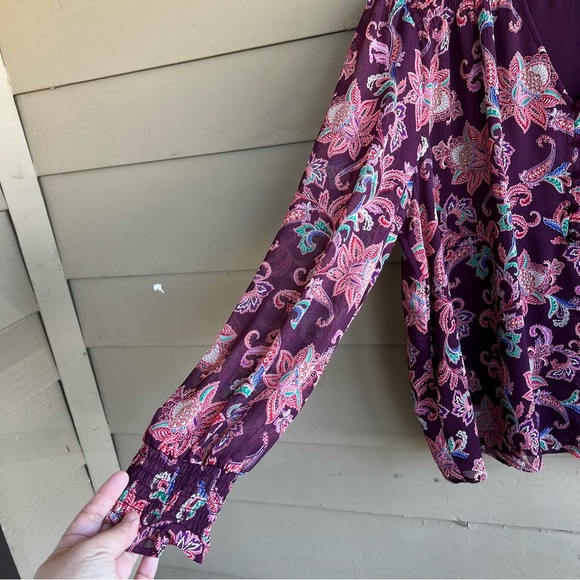 LOFT Boho Long Sleeve Blouse - Size XL - Peasant Modest Office - Picture 2 of 7